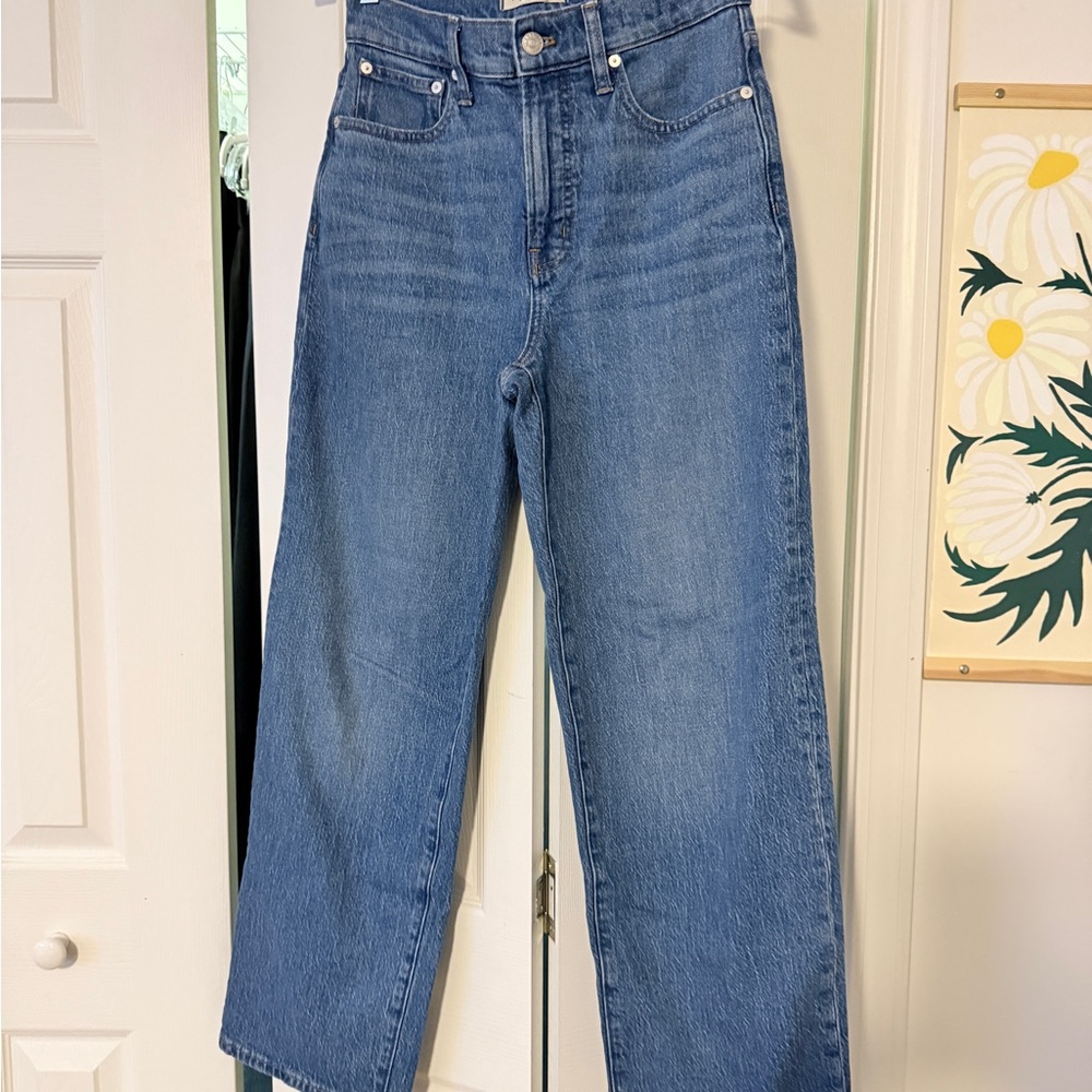 Madewell High-Rise Wide Leg Jeans in Medium Blue
